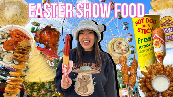 We spent $250 on food at the easter show!!